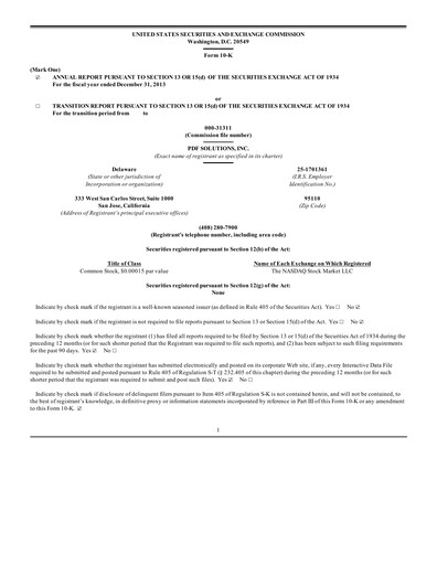 Thumbnail PDF Solutions Annual Report 2013