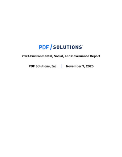 Thumbnail PDF Solutions ESG Report 2024