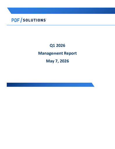 Thumbnail PDF Solutions Quarterly Report 2026-q1