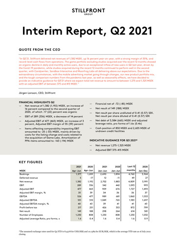 Thumbnail Stillfront Group Quarterly Report 2021-q2