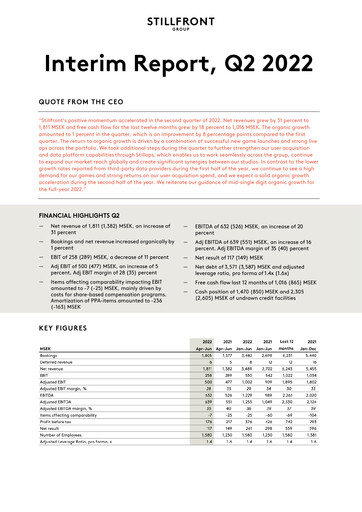 Thumbnail Stillfront Group Quarterly Report 2022-q2