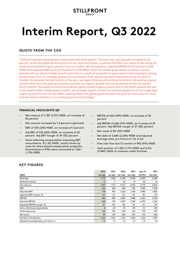 Thumbnail Stillfront Group Quarterly Report 2022-q3