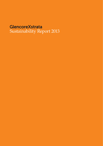 Thumbnail Glencore Sustainability Report 2013
