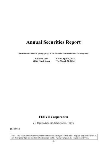 Thumbnail FuRyu Annual Report fy2023