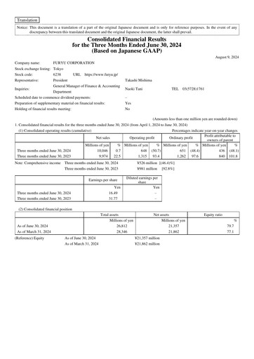 Thumbnail FuRyu Quarterly Report fy2025-q1
