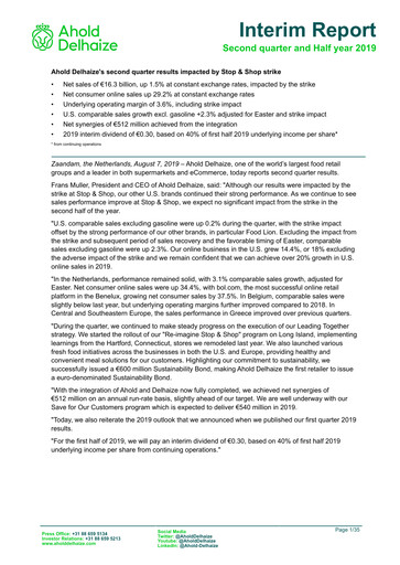 Thumbnail Ahold Delhaize Half-year Report 2019-h1