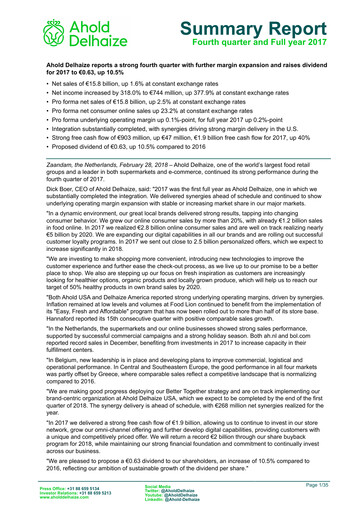 Thumbnail Ahold Delhaize Quarterly Report 2017-q4