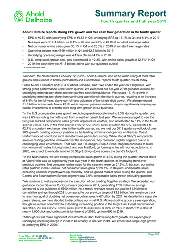 Thumbnail Ahold Delhaize Quarterly Report 2019-q4