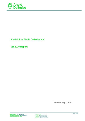 Thumbnail Ahold Delhaize Quarterly Report 2020-q1