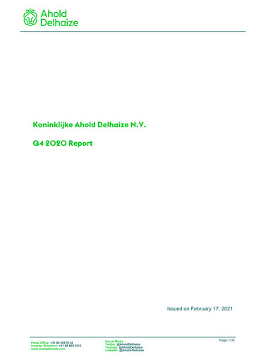 Thumbnail Ahold Delhaize Quarterly Report 2020-q4