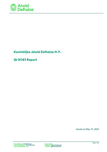 Thumbnail Ahold Delhaize Quarterly Report 2023-q1