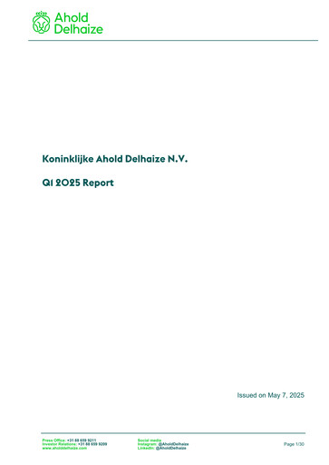 Thumbnail Ahold Delhaize Quarterly Report 2025-q1