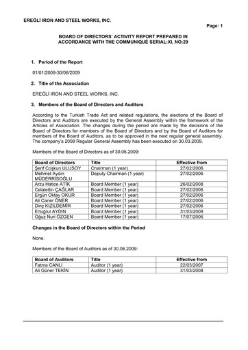 Thumbnail Erdemir Half-year Report 2009-h1