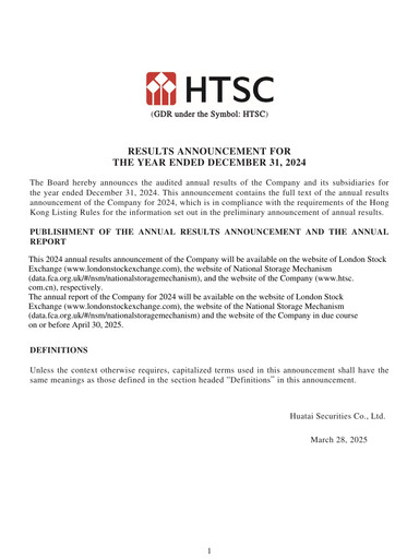Thumbnail Huatai Securities Financial Report 2024