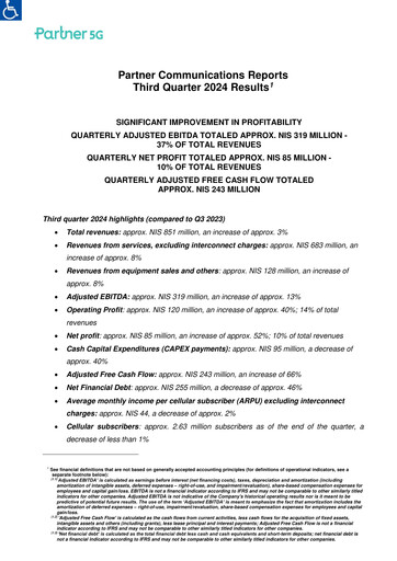 Thumbnail Partner Communications Quarterly Report 2024-q3