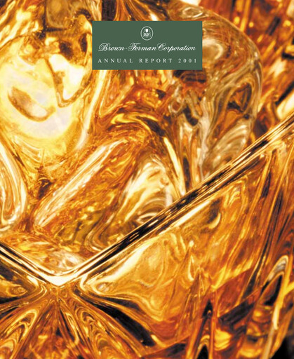 Thumbnail Brown Forman Annual Report 2001
