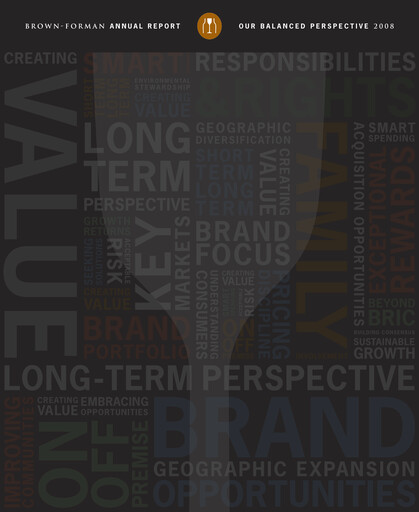 Thumbnail Brown Forman Annual Report 2008