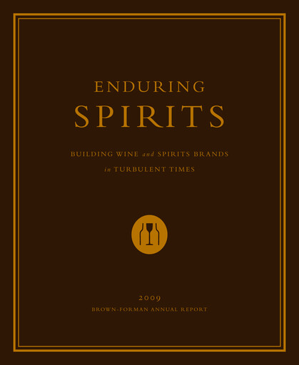 Thumbnail Brown Forman Annual Report 2009