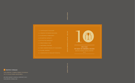 Thumbnail Brown Forman Annual Report 2010