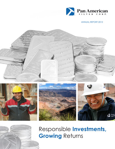 Thumbnail Pan American Silver
 Annual Report 2012
