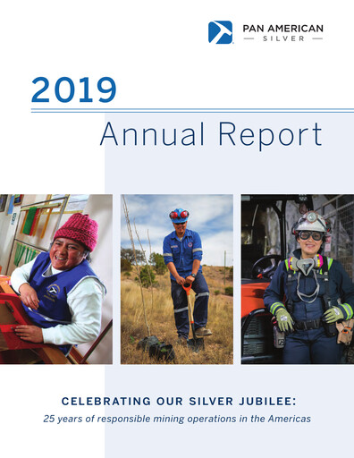 Thumbnail Pan American Silver
 Annual Report 2019