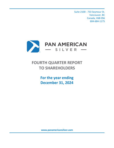 Thumbnail Pan American Silver
 Financial Statement 2024