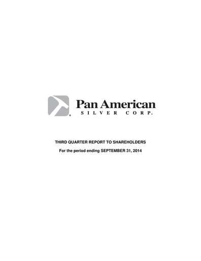 Thumbnail Pan American Silver
 Quarterly Report 2014-q3
