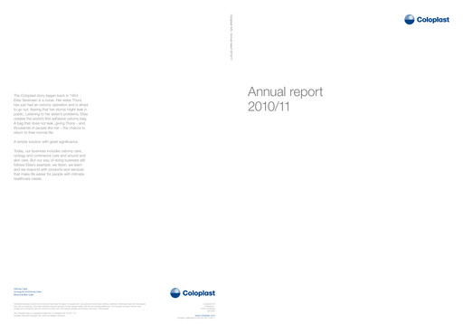 Thumbnail Coloplast Annual Report 2010-2011