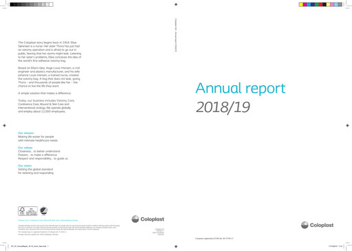 Thumbnail Coloplast Annual Report 2018-2019