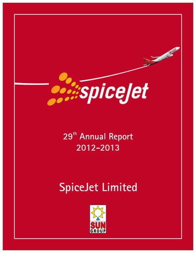 Miniature SpiceJet
 Rapport annuel 2012-2013