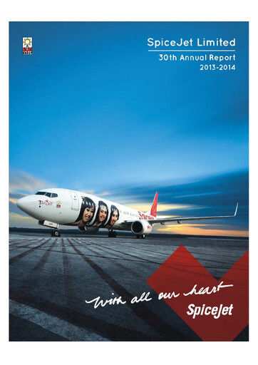 Miniature SpiceJet
 Rapport annuel 2013-2014