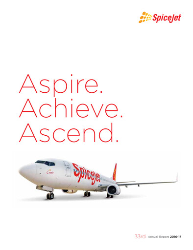 Miniature SpiceJet
 Rapport annuel 2016-2017