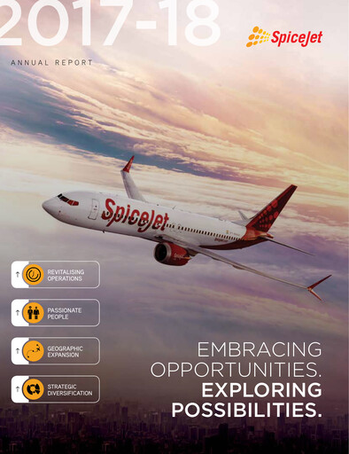 Miniature SpiceJet
 Rapport annuel 2017-2018