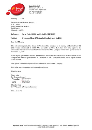 Thumbnail SpiceJet
 Quarterly Report 2025-q3