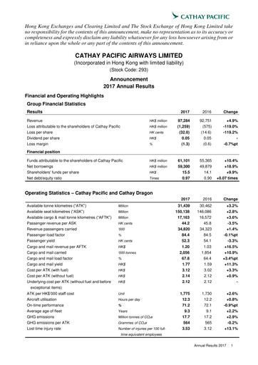 Thumbnail Cathay Pacific
 Financial Report 2017