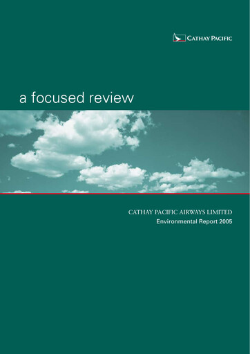 Thumbnail Cathay Pacific
 Sustainability Report 2005