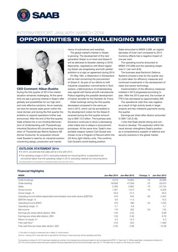 Miniature SAAB AB Rapport trimestriel 2014-q1