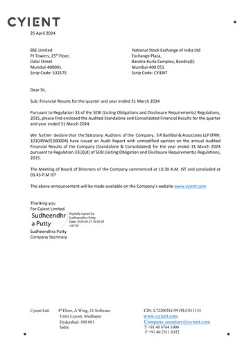 Vorschaubild Cyient
 Finanzbericht 2023-2024