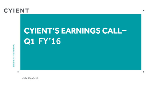 Vorschaubild Cyient
 Quartalsbericht 2015-q2