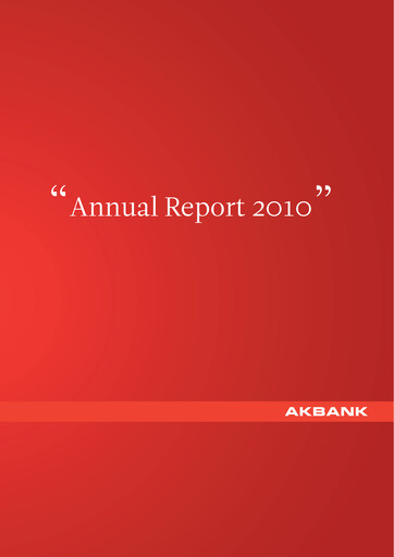 Thumbnail Akbank Annual Report 2010