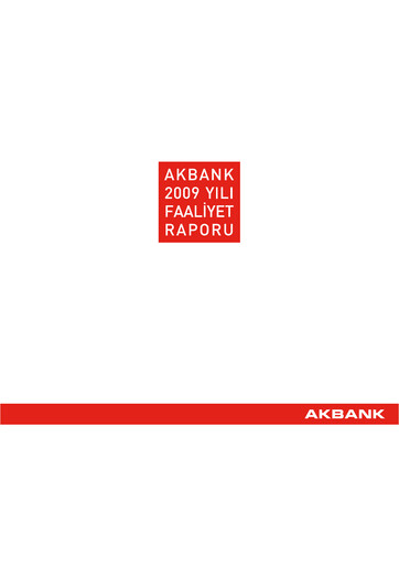 Thumbnail Akbank Annual Report 2009