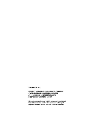 Thumbnail Akbank Financial Statement 2010
