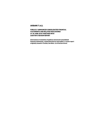 Miniature Akbank Rapport semestriel 2018-h1