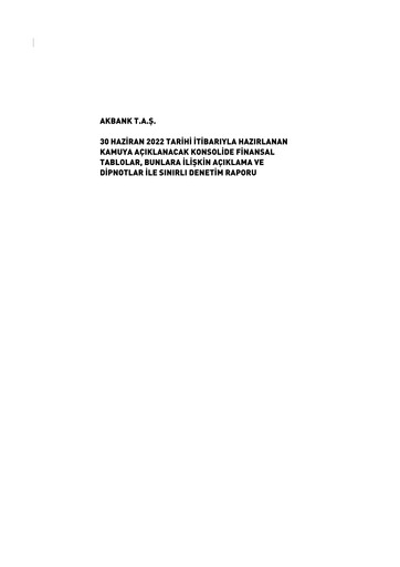 Thumbnail Akbank Half-year Report 2022-h1