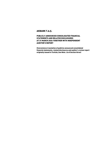 Thumbnail Akbank Quarterly Report 2026-q1