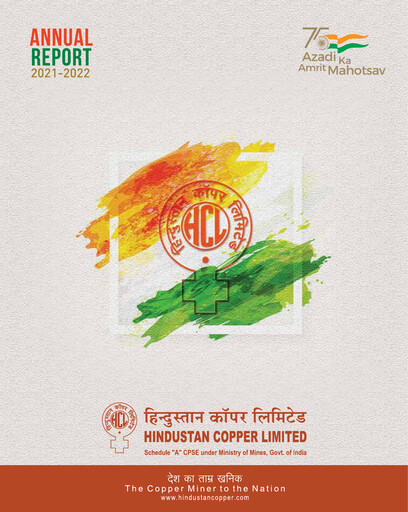 Miniature Hindustan Copper
 Rapport annuel 2021-2022