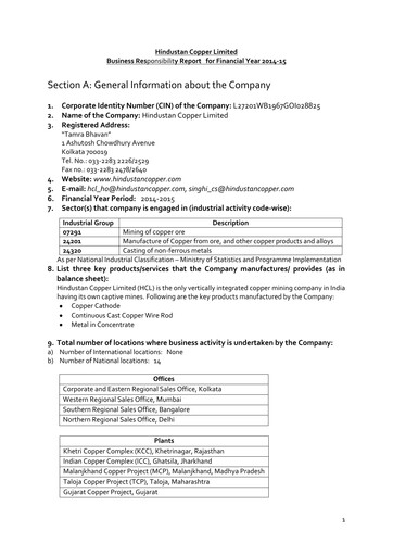 Thumbnail Hindustan Copper
 ESG Report 2014-2015