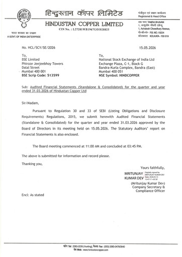 Thumbnail Hindustan Copper
 Financial Statement 2025-2026