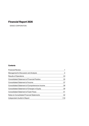 Thumbnail Denso Financial Report 2026