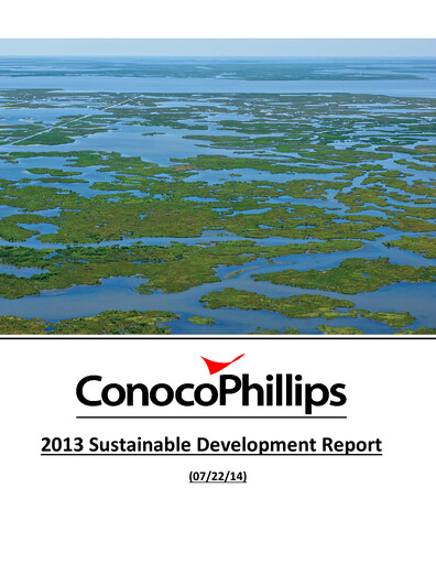 Thumbnail ConocoPhillips Sustainability Report 2013